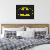 Lite-Brite Bat Emblem Canvas Afdruk (Insitu (Slaapkamer))