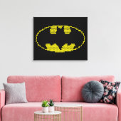 Lite-Brite Bat Emblem Canvas Afdruk (Insitu (Woonkamer))