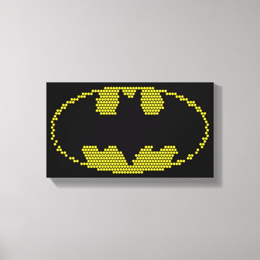 Lite-Brite Bat Emblem Canvas Afdruk (Voorkant)