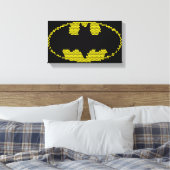 Lite-Brite Bat Emblem Canvas Afdruk (Insitu (Slaapkamer))