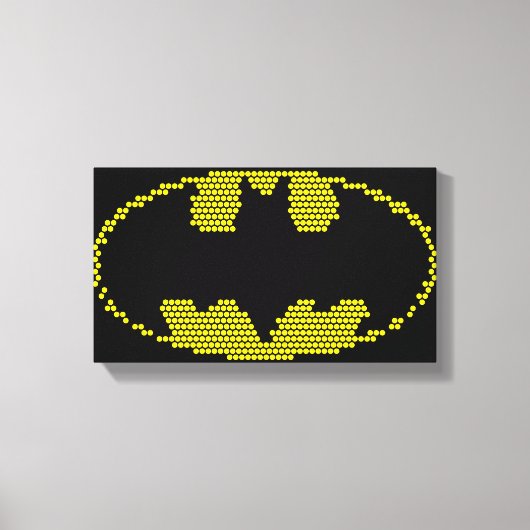 Lite-Brite Bat Emblem Canvas Afdruk (Voorkant)