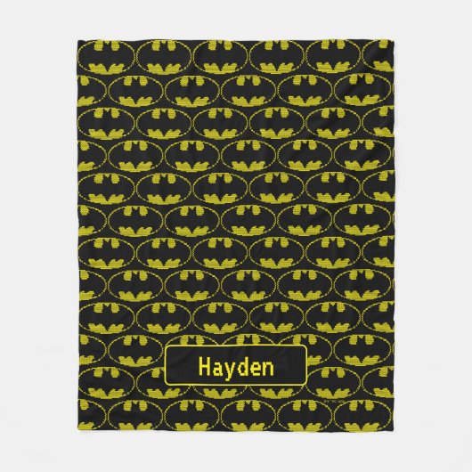 Lite-Brite Bat Emblem Fleece Deken (Voorkant)