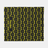 Lite-Brite Bat Emblem Fleece Deken (Voorkant (Horizontaal))