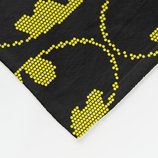 Lite-Brite Bat Emblem Fleece Deken (Hoek)