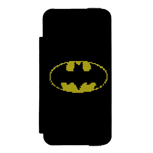 Lite-Brite Bat Emblem Incipio iPhone Portemonnee Hoesje (Voorkant Agenda)