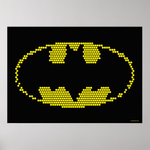 Lite-Brite Bat Emblem Poster