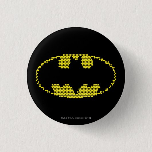 Lite-Brite Bat Emblem Ronde Button 3,2 Cm (Voorkant)