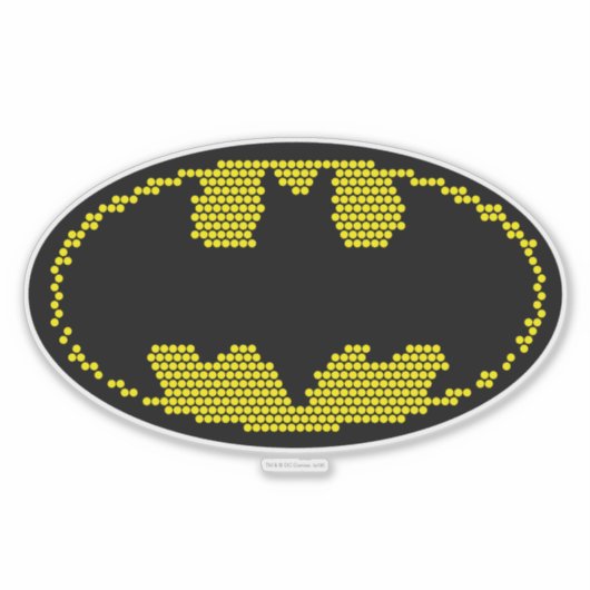 Lite-Brite Bat Emblem Sticker (Voorkant)