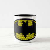 Lite-Brite Bat Emblem Tweekleurige Koffiemok (Center)