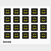 Lite-Brite Bat Emblem Vierkante Sticker (Vel)