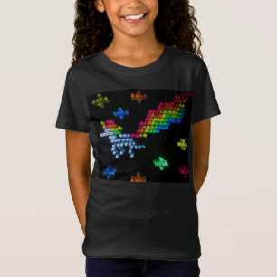 Lite Brite Unicorn en Rainbow Nostalgia van 1980 T-shirt