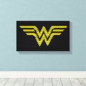 Lite-Brite WW-symbool Canvas Afdruk (Insitu (Houten vloer))