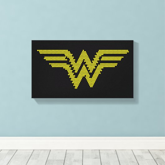 Lite-Brite WW-symbool Canvas Afdruk (Insitu (Houten vloer))