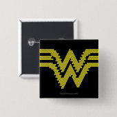 Lite-Brite WW-symbool Vierkante Button 5,1 Cm (Voorkant /achterkant)