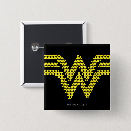 Lite-Brite WW-symbool Vierkante Button 5,1 Cm (Voorkant /achterkant)