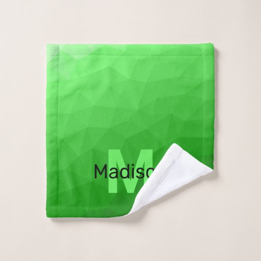 Lite green gradient geometry mesh patroon mesh pat bad handdoek (Wasdoekje)