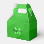 Lite green gradient geometry mesh patroon mesh pat bedankdoosjes (Voorkant Zijde)