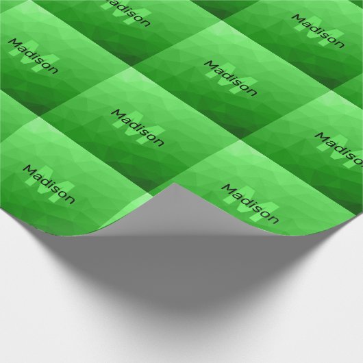 Lite green gradient geometry mesh patroon mesh pat cadeaupapier (Hoek)