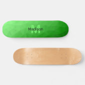 Lite green gradient geometry mesh patroon mesh pat persoonlijk skateboard (Horizontaal)