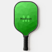 Lite green gradient geometry mesh patroon mesh pat pickleball paddle (Achterkant)