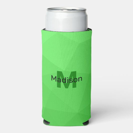 Lite green gradient geometry mesh patroon mesh pat seltzer blikjeskoeler (Seltzer Voorkant)