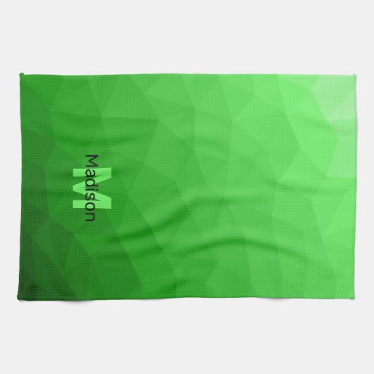 Lite green gradient geometry mesh patroon mesh pat theedoek (Horizontaal)
