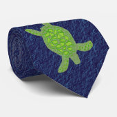 Lite green honu zee schildpad, stropdas (Opgerold)