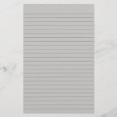 Lite Grey Lined Stationery Briefpapier (Voorkant)