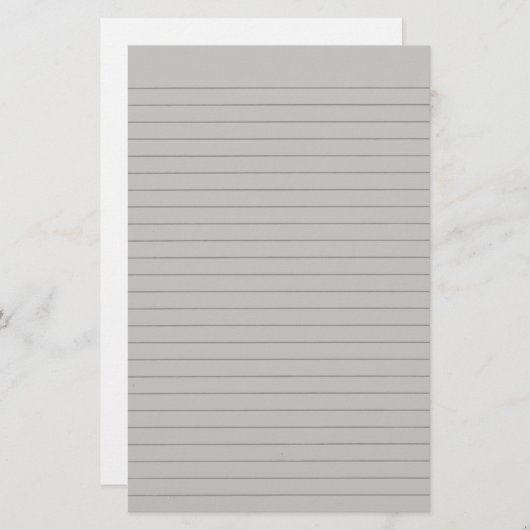 Lite Grey Lined Stationery Briefpapier (Voorkant / Achterkant)