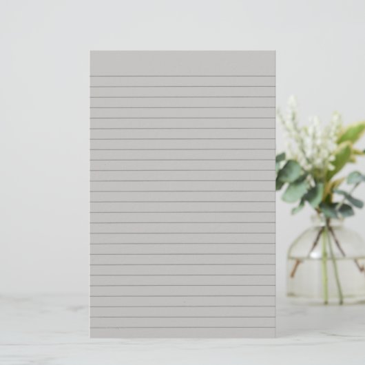 Lite Grey Lined Stationery Briefpapier (Staand voorkant)