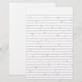 Lite Paarse harten Linde Stationery Briefpapier (Voorkant / Achterkant)