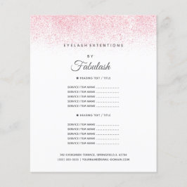 Lite Pink Glitter Schoonheidssalon Flyer