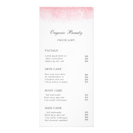 Lite Pink Glitter Schoonheidssalon Reclamekaart