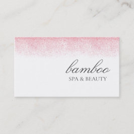 Lite Pink Glitter Schoonheidssalon Visitekaartje