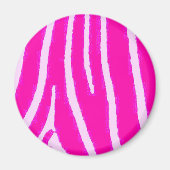 Lite roze Zebra magneet (Voorkant)