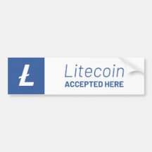 Litecoin Accepteert hier het Decal van de Sticker