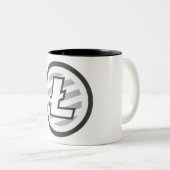 Litecoin Coffee Cup Tweekleurige Koffiemok (Voorkant rechts)