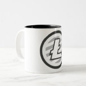 Litecoin Coffee Cup Tweekleurige Koffiemok (Voorkant links)