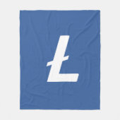 Litecoin Cryptocurrency LTC Blue Simple Fleece Deken (Voorkant)