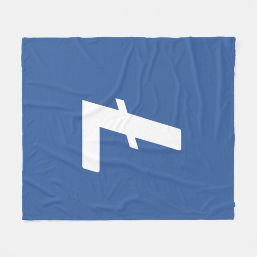 Litecoin Cryptocurrency LTC Blue Simple Fleece Deken (Voorkant (Horizontaal))