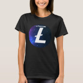 Litecoin Cryptocurrency Space Galaxy LTC Crypto Mo T-shirt (Voorkant)