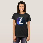 Litecoin Cryptocurrency Space Galaxy LTC Crypto Mo T-shirt (Voorkant volledig)