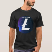 Litecoin Cryptocurrency Space Galaxy LTC Crypto Mo T-shirt (Voorkant)
