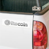 Litecoin Logo Symbol Cryptocurrency Bumpersticker (Op Truck)