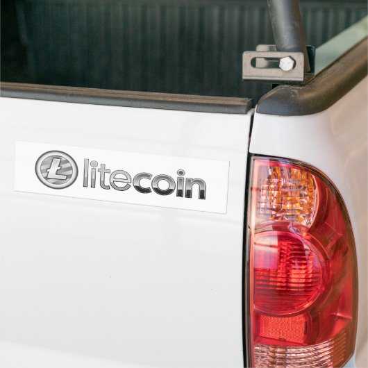 Litecoin Logo Symbol Cryptocurrency Bumpersticker (Op Truck)