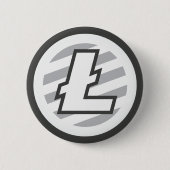 Litecoin Logo Symbol Cryptocurrency Crypto Button (Voorkant)
