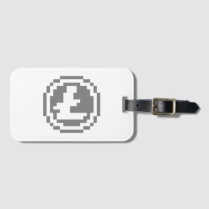 Litecoin LTC 8-Bit Logo Bagage Label