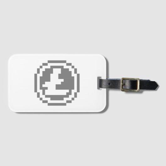 Litecoin LTC 8-Bit Logo | Bagage Label (Voorkant (horizontaal))