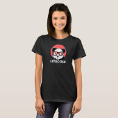 Litecoin Ltc Crypto Panda Sun Glasses Retro T-shirt (Voorkant volledig)