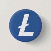 Litecoin (LTC) Cryptocurrency Blockchain Flair Ronde Button 3,2 Cm (Voorkant)